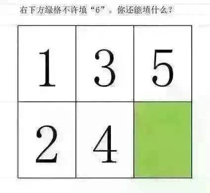 脑子急转弯12345不填6填甚么