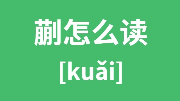 蒯怎样读