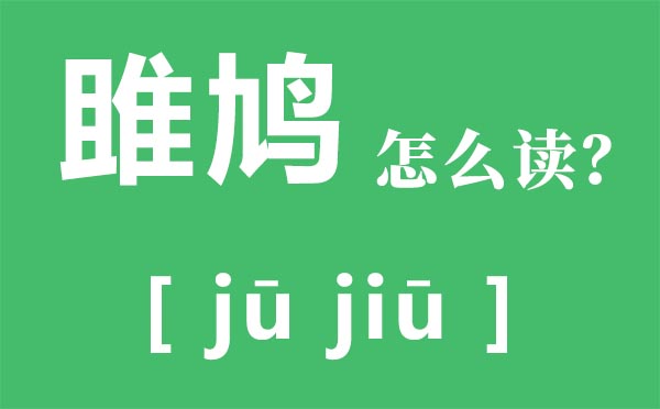 雎鸠怎样读拼音是甚么,雎鸠的意义,关关雎鸠是甚么意义？
