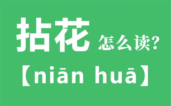 拈花怎样读,拈花的拼音,拈花是甚么意义