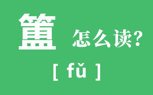 簠怎样读,簠的读音,簠簋不饬是甚么意义