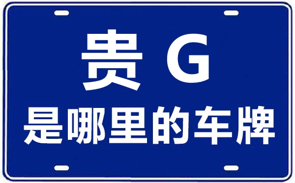 贵G是那里的车商标,安顺的车商标是贵甚么