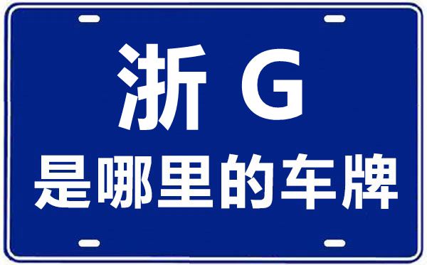 浙G是那里的车商标,金华的车商标是浙甚么