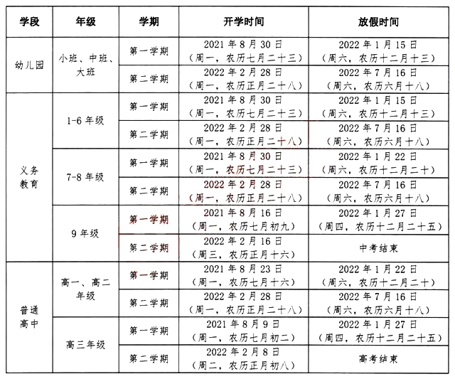 2021年贵州中小学春季开学时辰,贵州中小学返校详细时辰