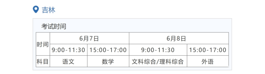 2022年吉林高考时辰支配,吉林高考时辰2022详细时辰表