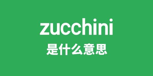 zucchini是甚么意义