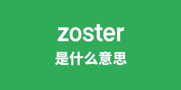 zoster是甚么意义
