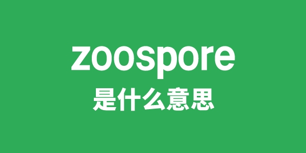 zoospore是甚么意义