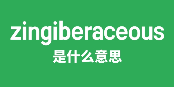 zingiberaceous是甚么意义