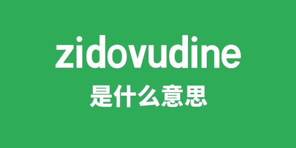 zidovudine是甚么意义