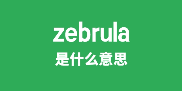 zebrula是甚么意义