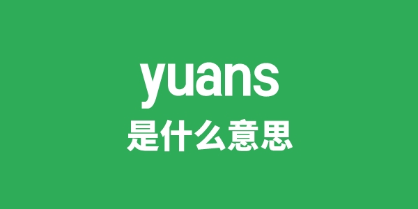 yuans是甚么意义