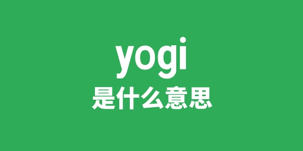 yogi是甚么意义