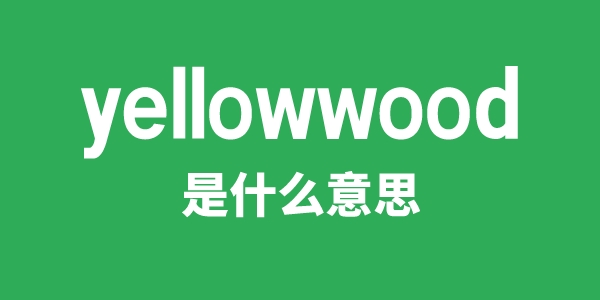 yellowwood是甚么意义