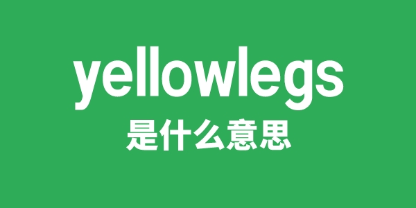 yellowlegs是甚么意义