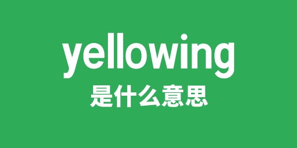 yellowing是甚么意义
