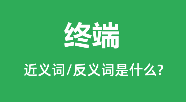 终真个近义词和反义词是甚么,终端是甚么意义