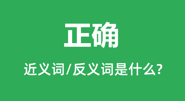 切确的近义词和反义词是甚么,切确是甚么意义