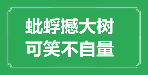 “蚍蜉撼大树，好笑不自量”是甚么意义,来由是那里