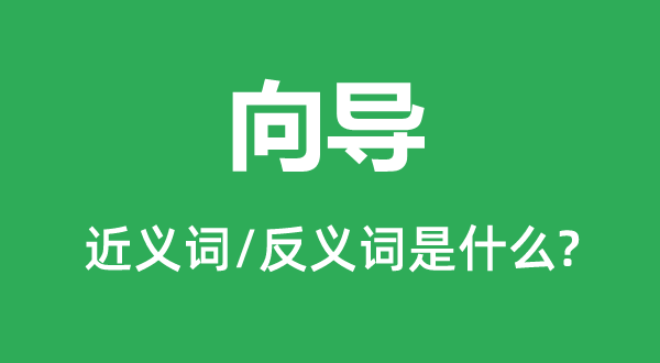 带领的近义词和反义词是甚么,带领是甚么意义