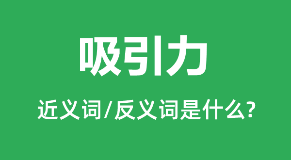 吸收力的近义词和反义词是甚么,吸收力是甚么意义