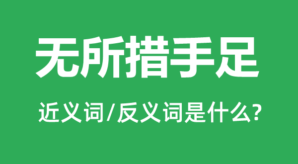 无所措伯仲的近义词和反义词是甚么,无所措伯仲是甚么意义