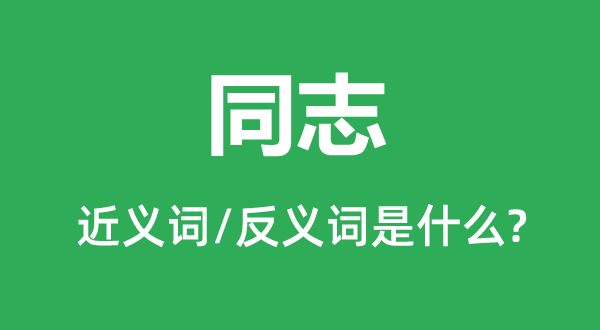 同道的近义词和反义词是甚么,同道是甚么意义