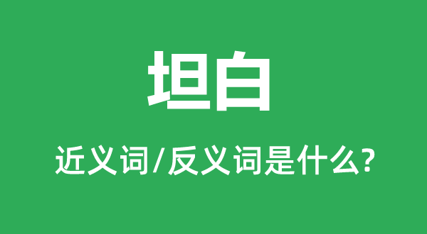 率直的近义词和反义词是甚么,率直是甚么意义