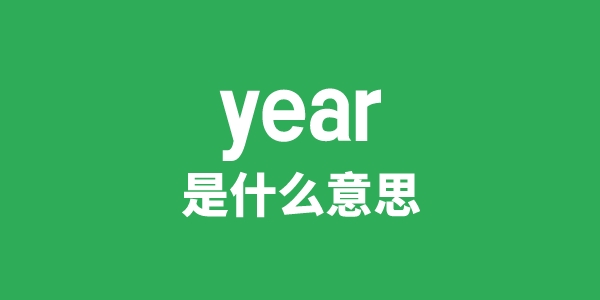 year是甚么意义