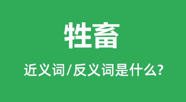 畜生的近义词和反义词是甚么,畜生是甚么意义