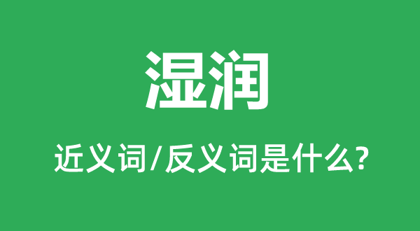 潮湿的近义词和反义词是甚么,潮湿是甚么意义