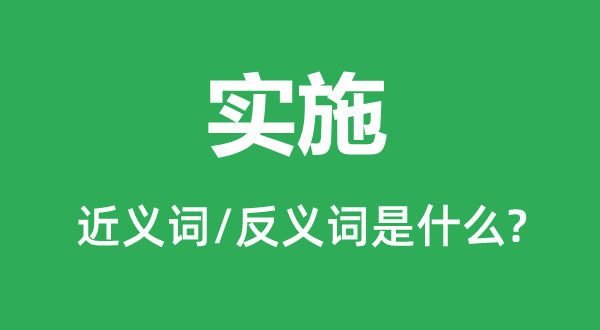 实行的近义词和反义词是甚么,实行是甚么意义