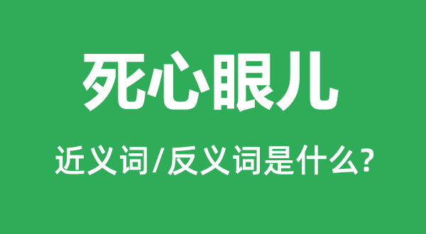 断念眼儿的近义词和反义词是甚么,断念眼儿是甚么意义