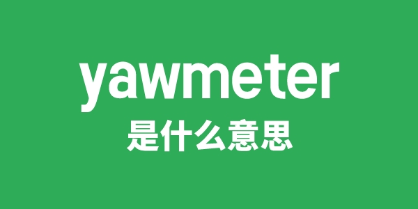 yawmeter是甚么意义