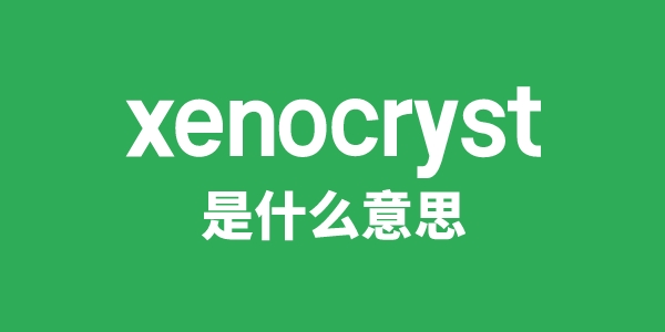 xenocryst是甚么意义