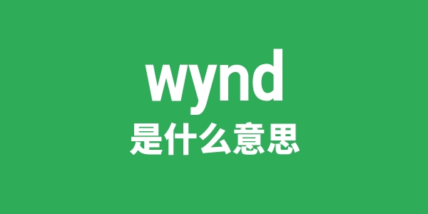 wynd是甚么意义