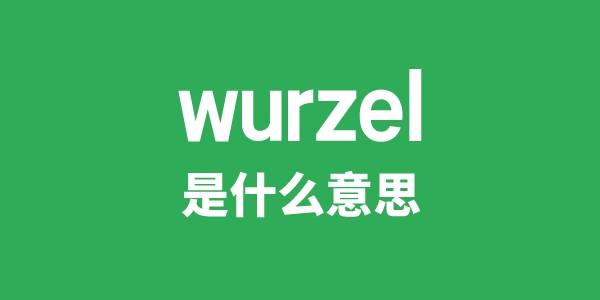 wurzel是甚么意义