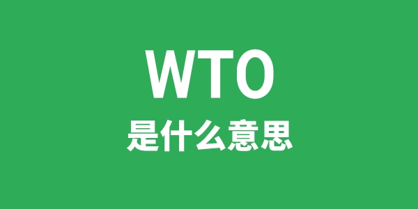 WTO是甚么意义