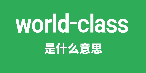 world-class是甚么意义