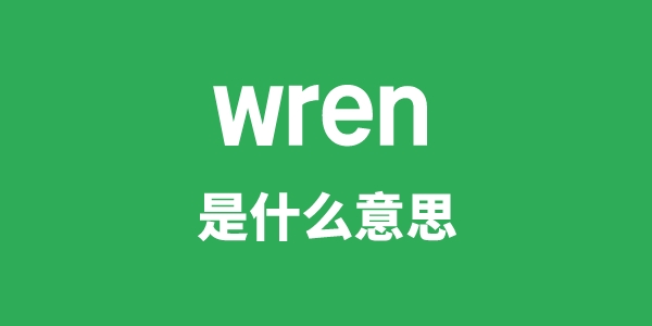wren是甚么意义