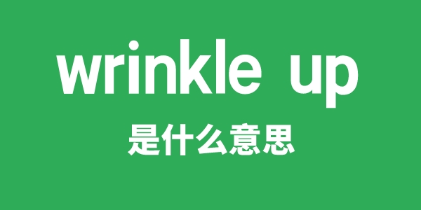wrinkle up是甚么意义