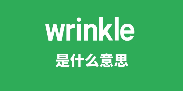 wrinkle是甚么意义