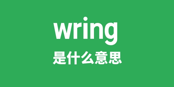 wring是甚么意义