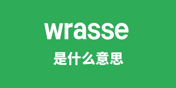 wrasse是甚么意义