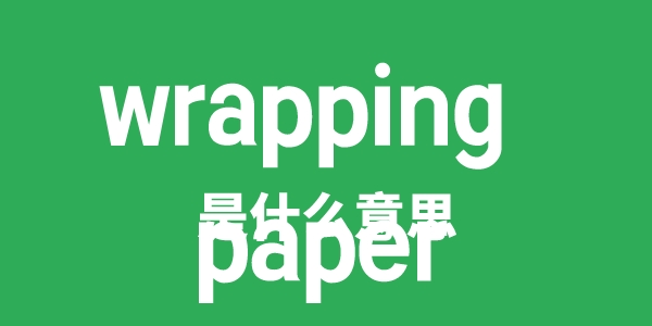 wrapping paper是甚么意义