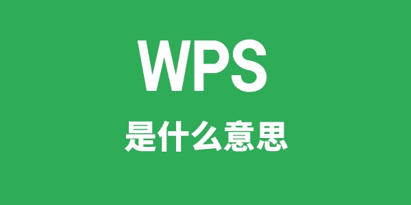 WPS是甚么意义