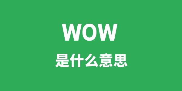 wow是甚么意义