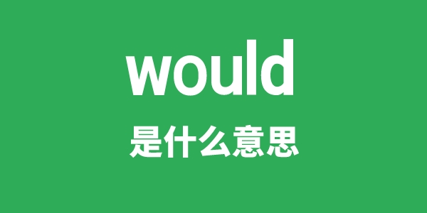 would是甚么意义