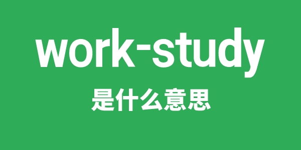work-study是甚么意义