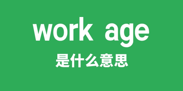 work age是甚么意义